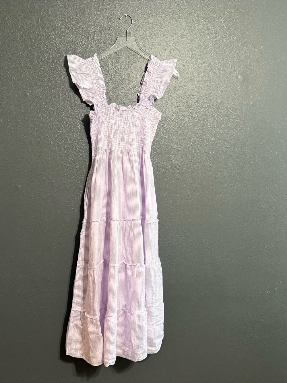 Hill House Ellie Nap Dress Purple Stripe Size S - Picture 2 of 7